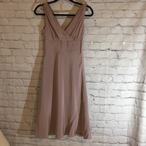 J Crew silk blush plunging wrap neck dress Sz 0P